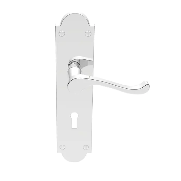Z617 Victorian Lever Lock Solid Brass Door Handles | HandleStore.com
