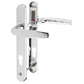 D161 Hoppe Atlanta - 92PZ uPVC Door Handles - 122mm, polished chrome D161 Hoppe Atlanta - 92PZ uPVC Door Handles - 122mm, polished chrome