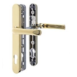 D272 Stainless Steel - 92PZ uPVC Door Handles - 215mm Centres - polished gold D272 Stainless Steel - 92PZ uPVC Door Handles - 215mm Centres - polished gold