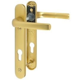 D71 Mila Prolinea uPVC Door Handles, 122mm Centres, Matt Gold D71 Mila Prolinea uPVC Door Handles, 122mm Centres, Matt Gold