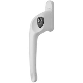 W06 Espag Window Handle White Semi Gloss 20mm W06 Espag Window Handle White Semi Gloss 20mm