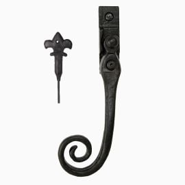 W70 Locking Monkey Tail Window Handle Black - Left Hand