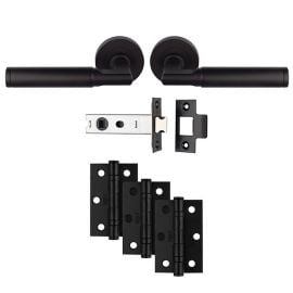 X01 Belas Lever Rose Door Handle Pack Matt Black X01 Belas Lever Rose Door Handle Pack Matt Black