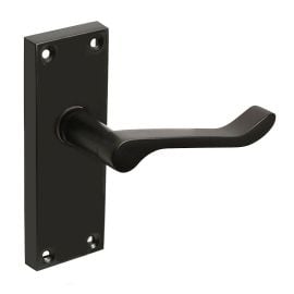 Z706 Budget Victorian Scroll Latch Door Handle, Matt Black Z706 Budget Victorian Scroll Latch Door Handle, Matt Black