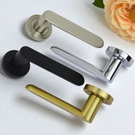 Z750 Chrome Lever Rose Door Handle Z750 Chrome Lever Rose Door Handle