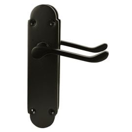 Z775 Budget Shaped Scroll Latch Door Handle, Matt Black Z775 Budget Shaped Scroll Latch Door Handle, Matt Black