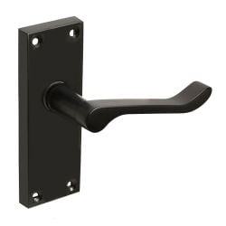 Z706 Budget Victorian Scroll Latch Door Handle, Matt Black Z706 Budget Victorian Scroll Latch Door Handle, Matt Black