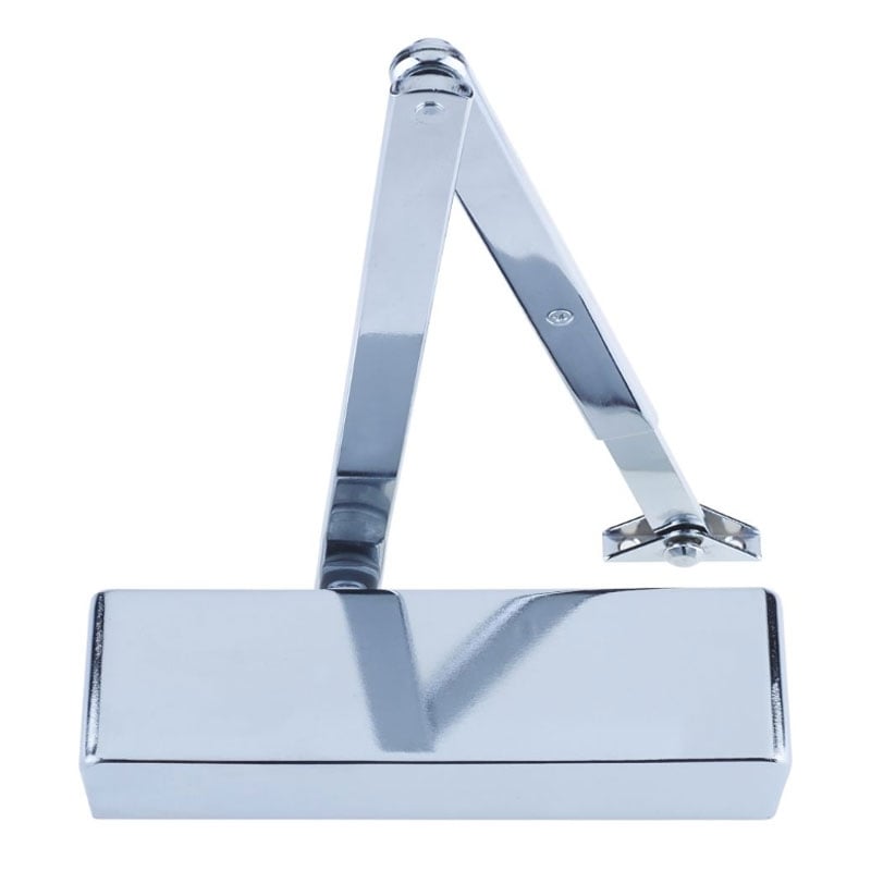 Zoo Dc03 Adjustable Door Closer, Size 2 To 4, Polished Nickel