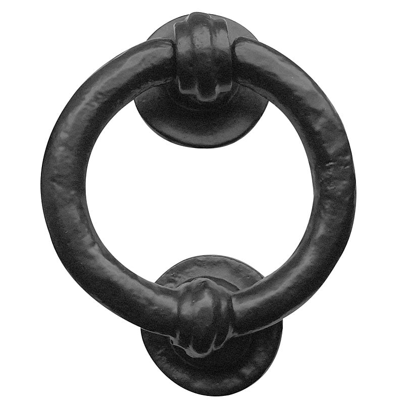 Frelan Black Dk2 Tudor Antique Ring Door Knocker Furniture, 95Mm