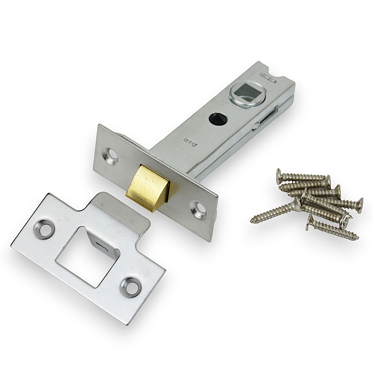 Handlestore Interior Door Tubular Latch Dl01, Chrome Polished, 75Mm (3")