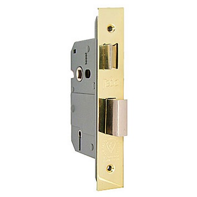 Frelan Five Lever Mortice Door Sashlock - 75Mm - Brass Polished