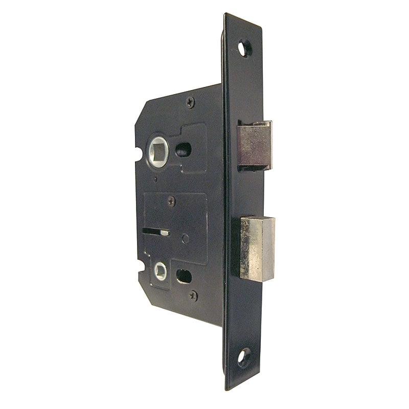 Frelan Black Dl26 Bathroom Thumbturn Sashlock, 2.5 Inch