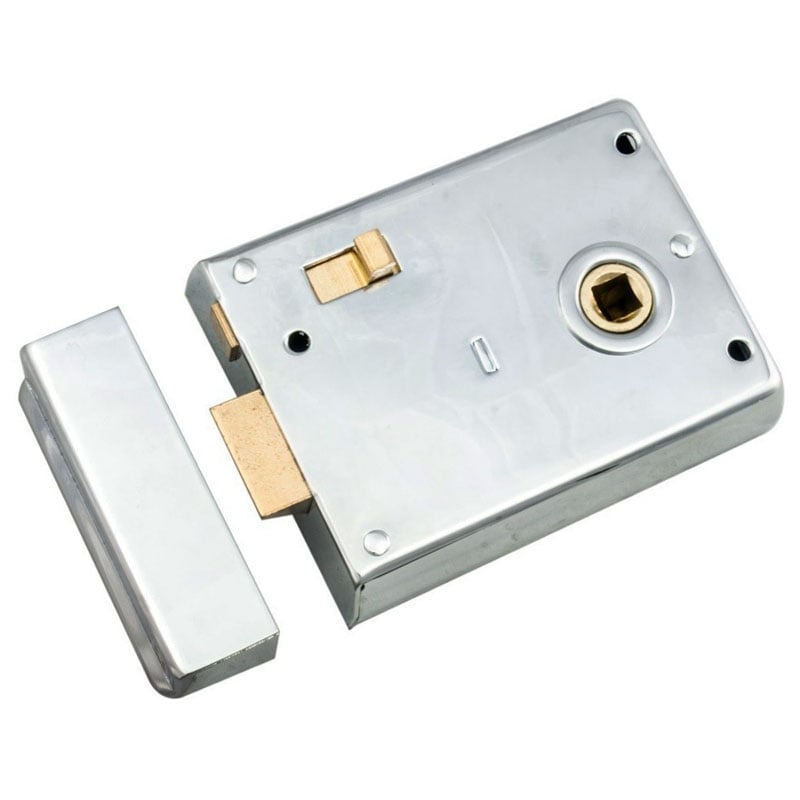 Carlisle Brass Dl28 Rim Latch With Snib, Satin Chrome