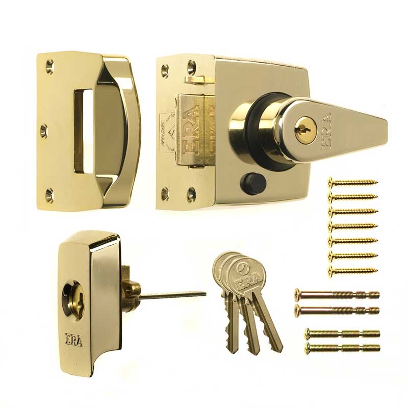 Era Dl32 High Security Bs3621 Nightlatch Polished Brass 60Mm