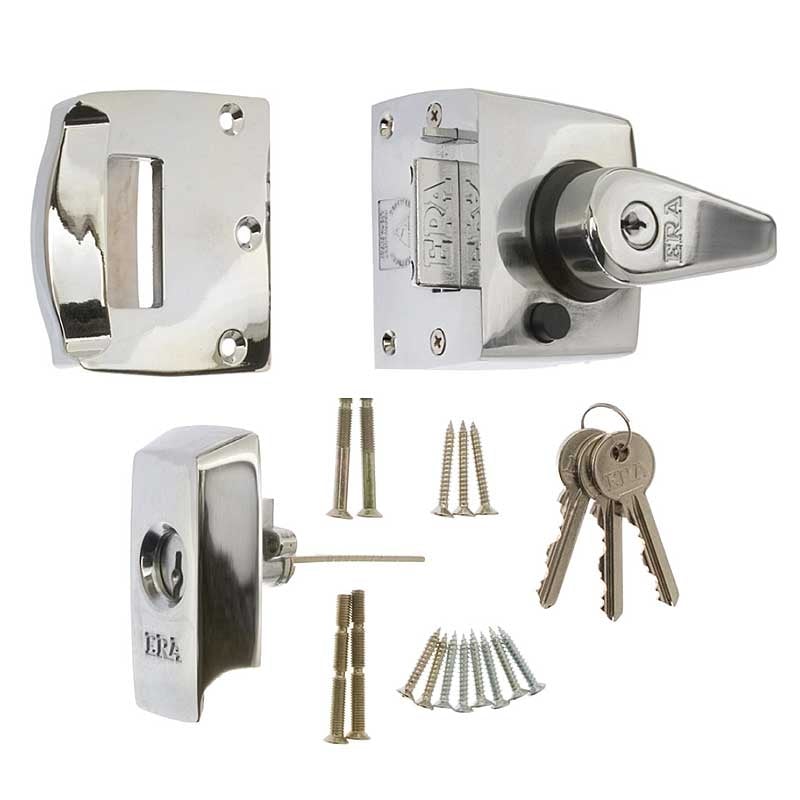 Era Dl32 High Security Bs3621 Nightlatch Polished Chrome 60Mm