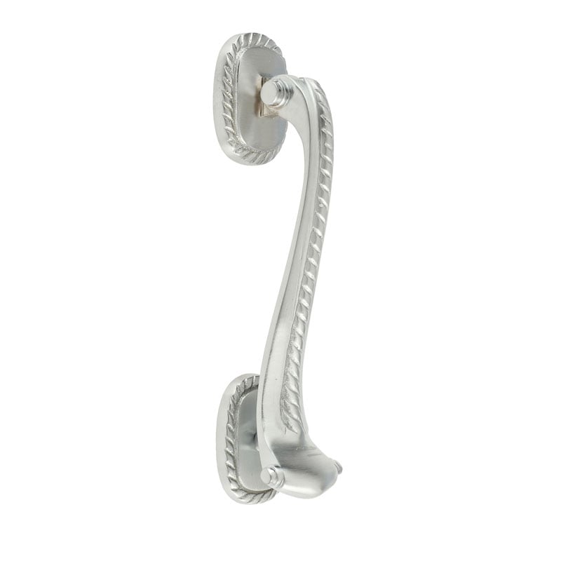 Mila 6" Georgian Scroll Door Knocker In Brushed Steel.