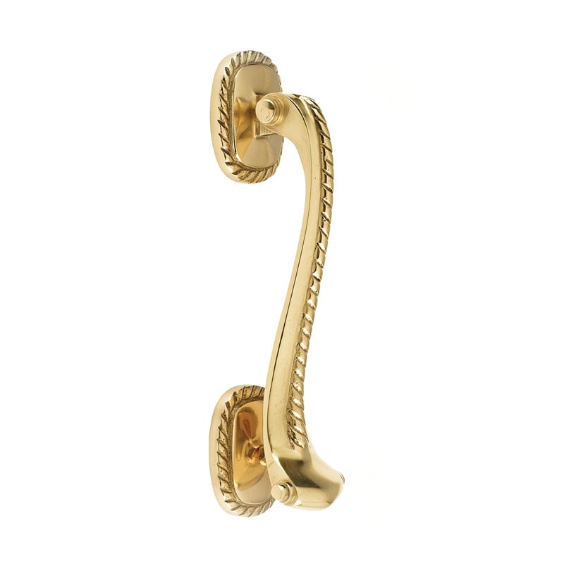 Mila Gold 6" Georgian Scroll Door Knocker In Polished