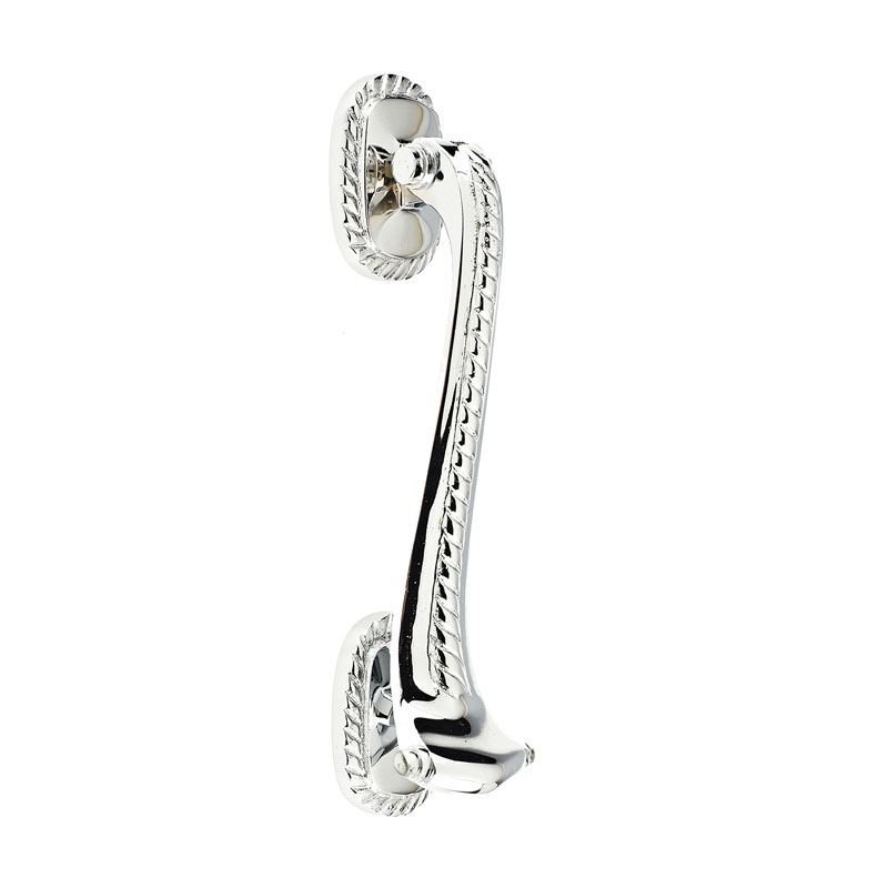 Mila 6" Georgian Scroll Door Knocker In Polished Chrome.