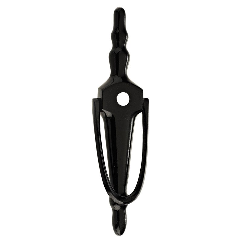 Mila Black Victorian Urn Slimline Knocker With Spy In 60-85 Door Viewer.