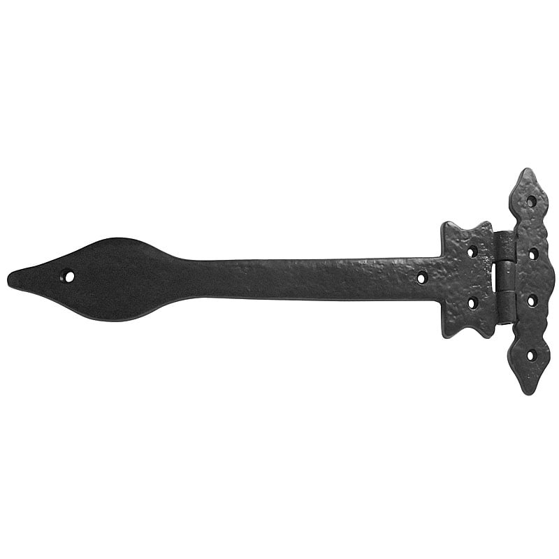 Frelan Black H18 Ornate Tudor Antique T Door Hinges, 300Mm, Gate