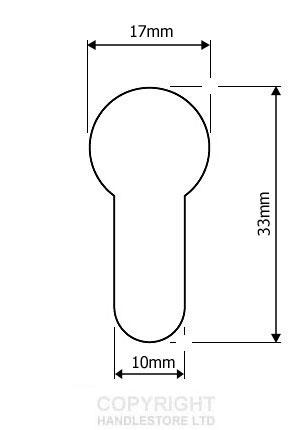 Diagram Image for DL10 Yale Superior Series Euro Thumbturn T35/55