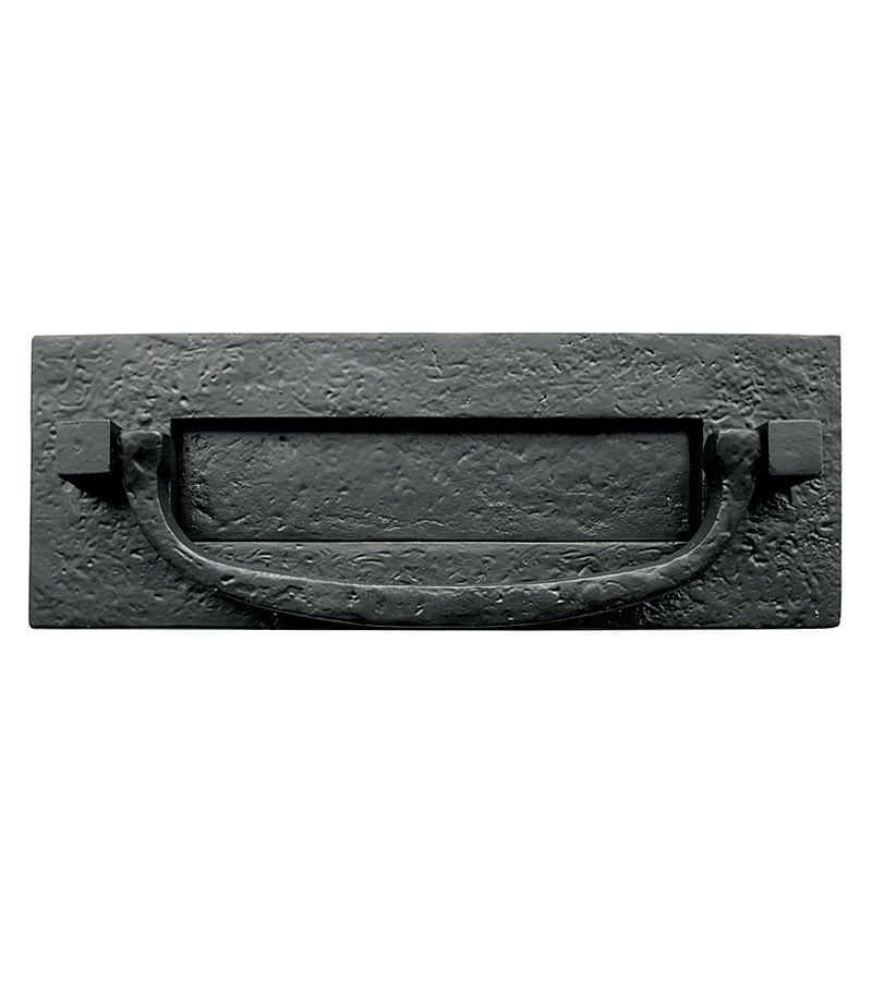 Frelan Black Lb5 Tudor Antique Knocker Sprung Letterplate, 310Mm