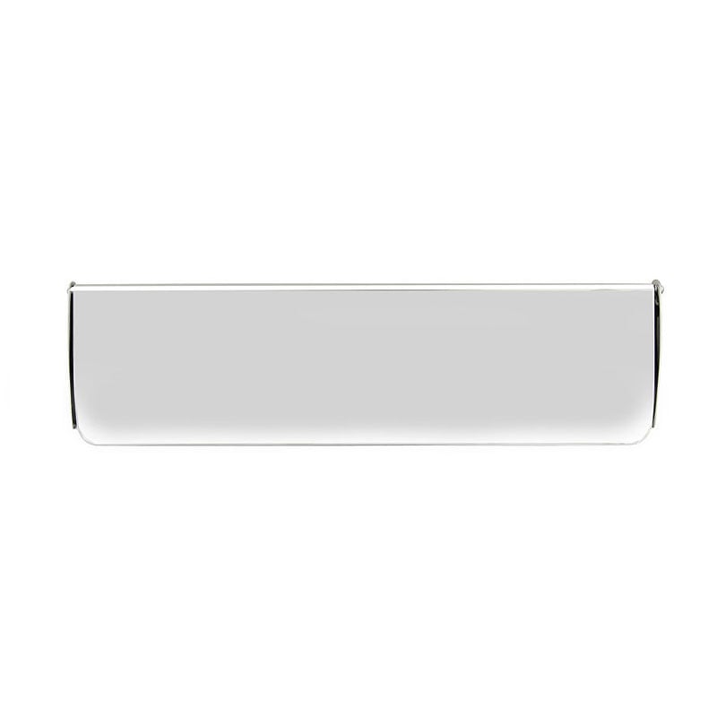 Frelan Internal Front Door Letter Tidy Flap, Polished Chrome, 298Mm X 89Mm