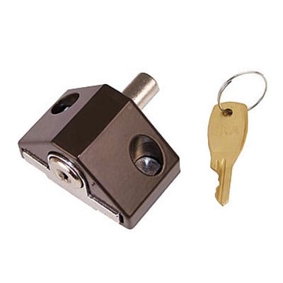 Era Brown Sliding Patio Door Or Window Lock - P15