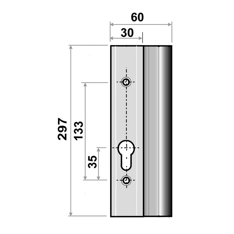 Diagram Image for P23 Schlegel Patio Door Handle