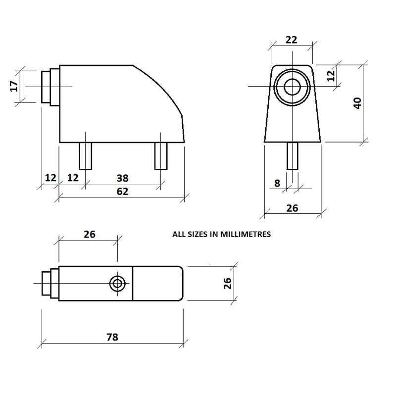 Diagram Image for P28 Sliding Patio Door Bumper