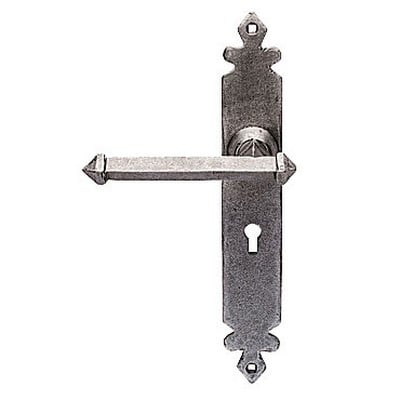 Carlisle Brass Pd02 Pewter Lever Locking Exterior Door Handle, Sprung, Heavy