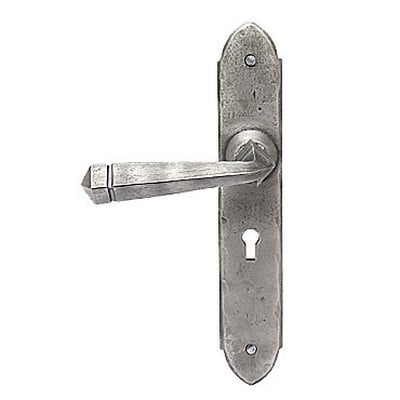 Carlisle Brass Pd05 Pewter Gothic Lever Locking Door Handles, Sprung, Heavy