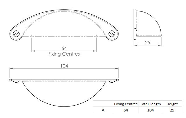 Diagram Image for CH59 Traditional Cup Handle