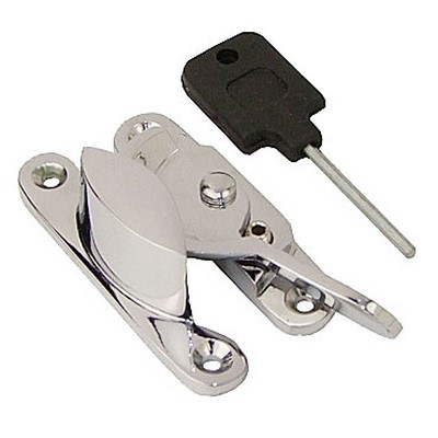 Frelan Window Sash Lock Sw01 Locking Fitch Fastener - Polished Chrome