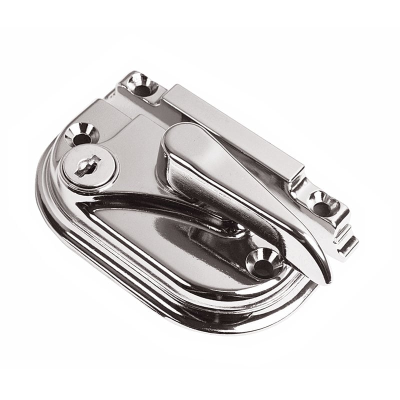 Era Sw18 Locking Sash Window Cam Lock With Narrow Keep - Polished Chrome