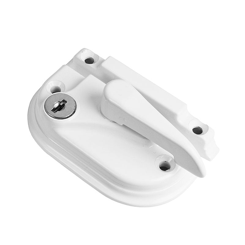Era White Sw18 Locking Sash Window Cam Lock With Narrow Keep - Semi Gloss