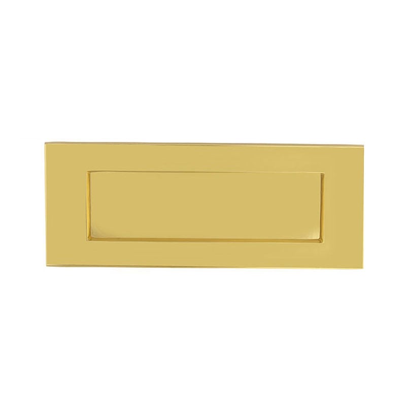 M Marcus Victorian Letter Plate, Polished Brass, Sprung, 250Mm X 100Mm