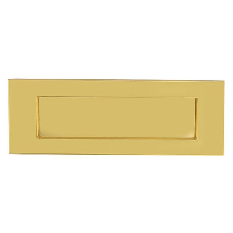 Frelan Victorian Letter Plate, Polished Brass, Sprung, 355Mm X 115Mm