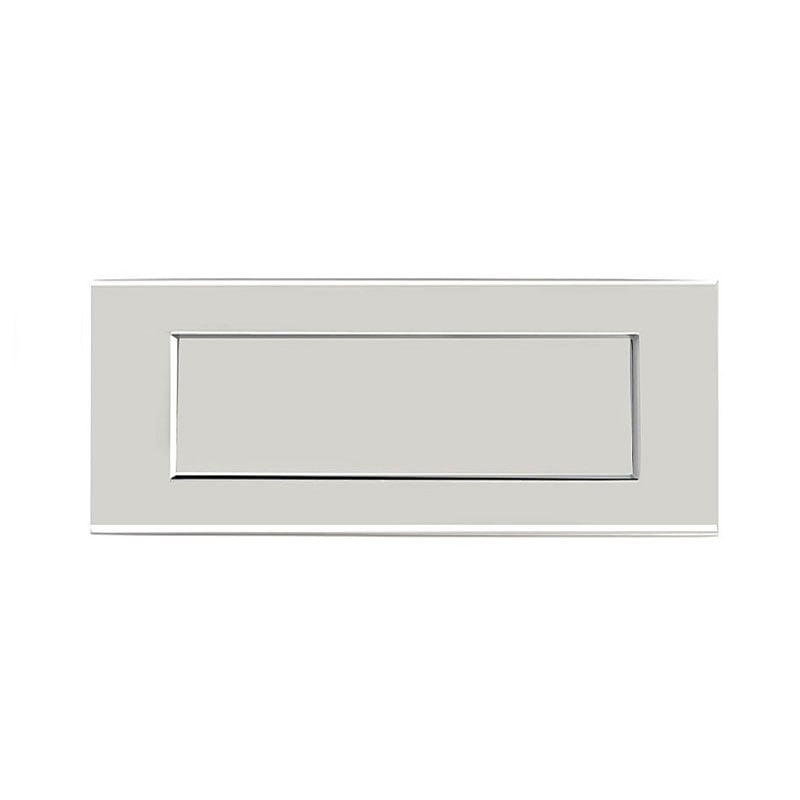 M Marcus Victorian Letter Plate, Polished Chrome, Sprung, 250Mm X 100Mm