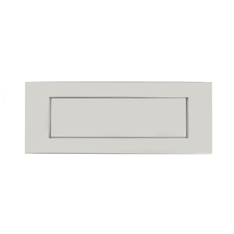 Carlisle Brass Victorian Letter Plate, Satin Chrome, Sprung, 276Mm X 94Mm