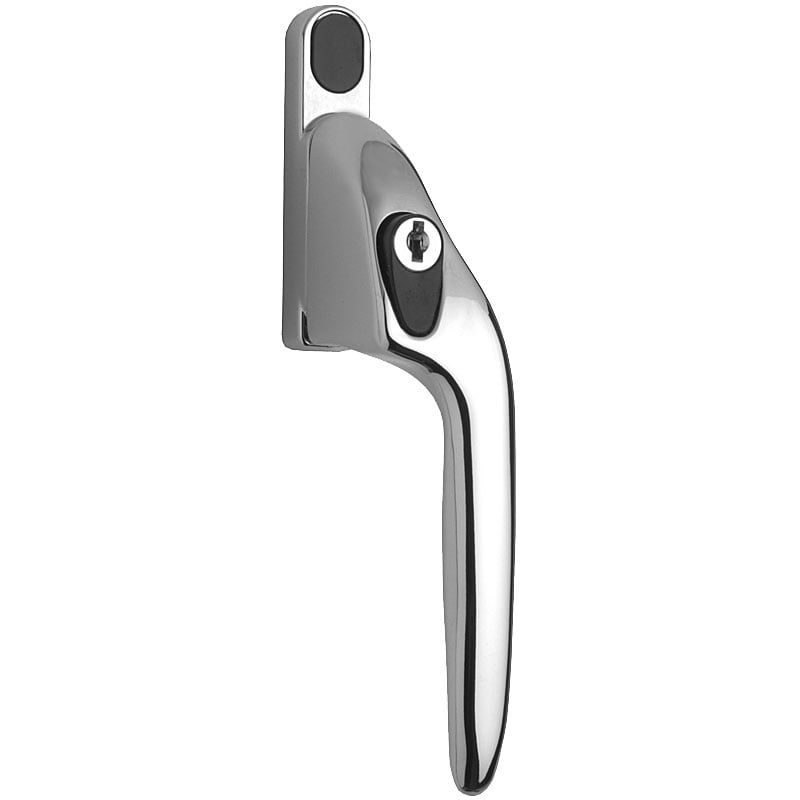 W09 securistyle Espag Double Glazing Handles, Right, chrome, 20mm