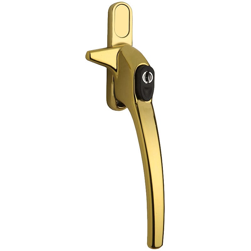 Era W33 Charisma Upvc Cockspur Window Handles, Right, Brass, 21Mm