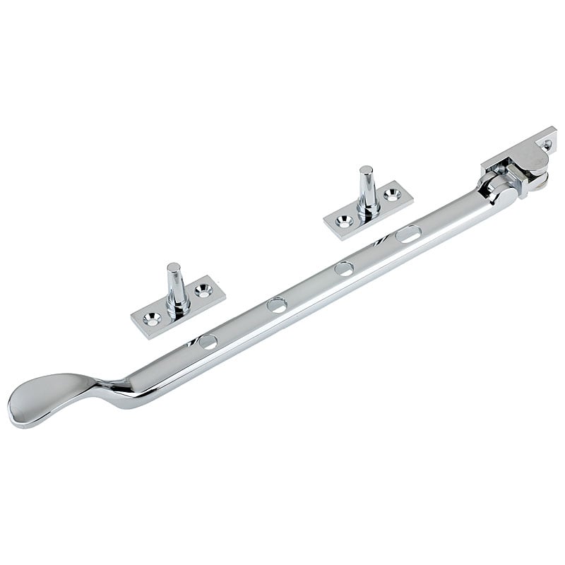 M Marcus W47 Victorian Casement Window Stays, Chrome, 10 Inch (250Mm), Marcus