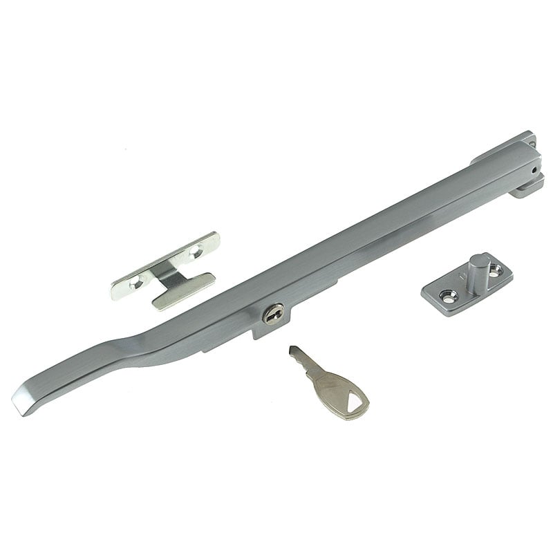 Frelan Silver W54 Locking Casement Stays, 10 Inch Replacement Window Arm,
