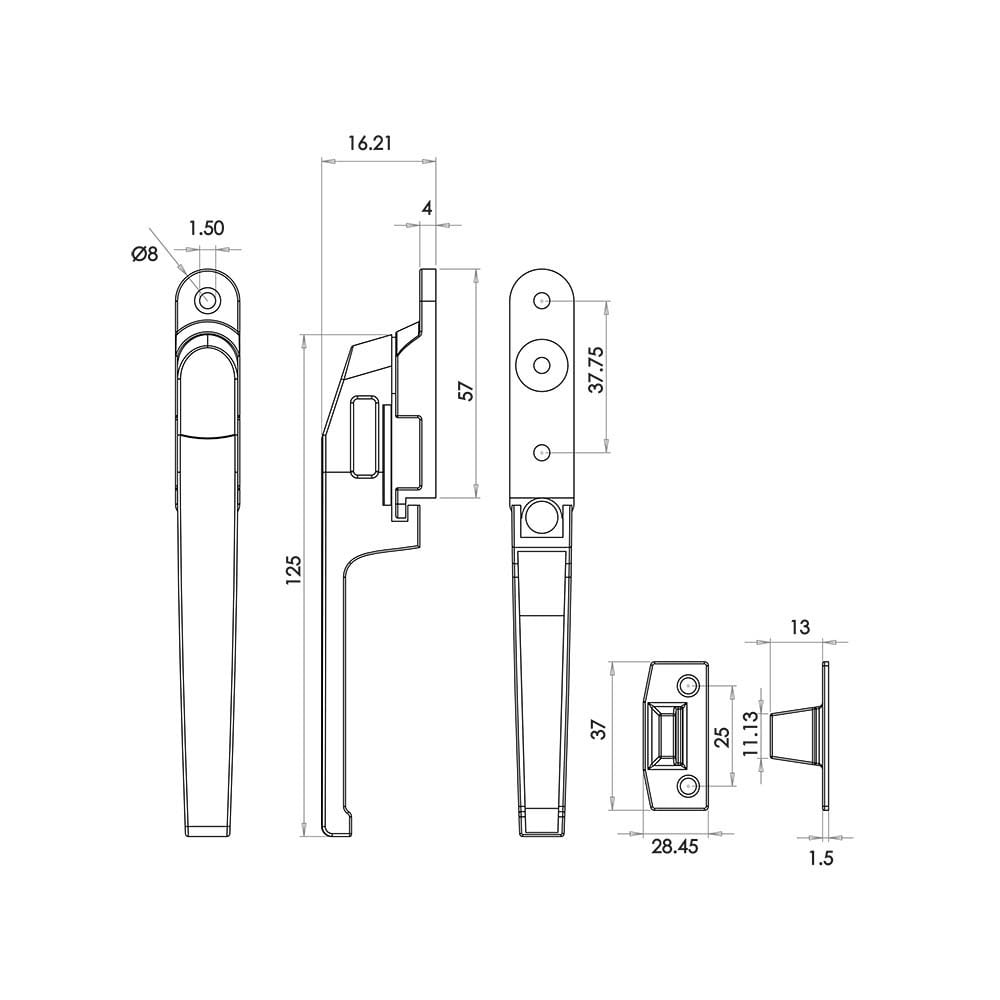 Replacement Window Latch for a Timber Casement Window - HandleStore
