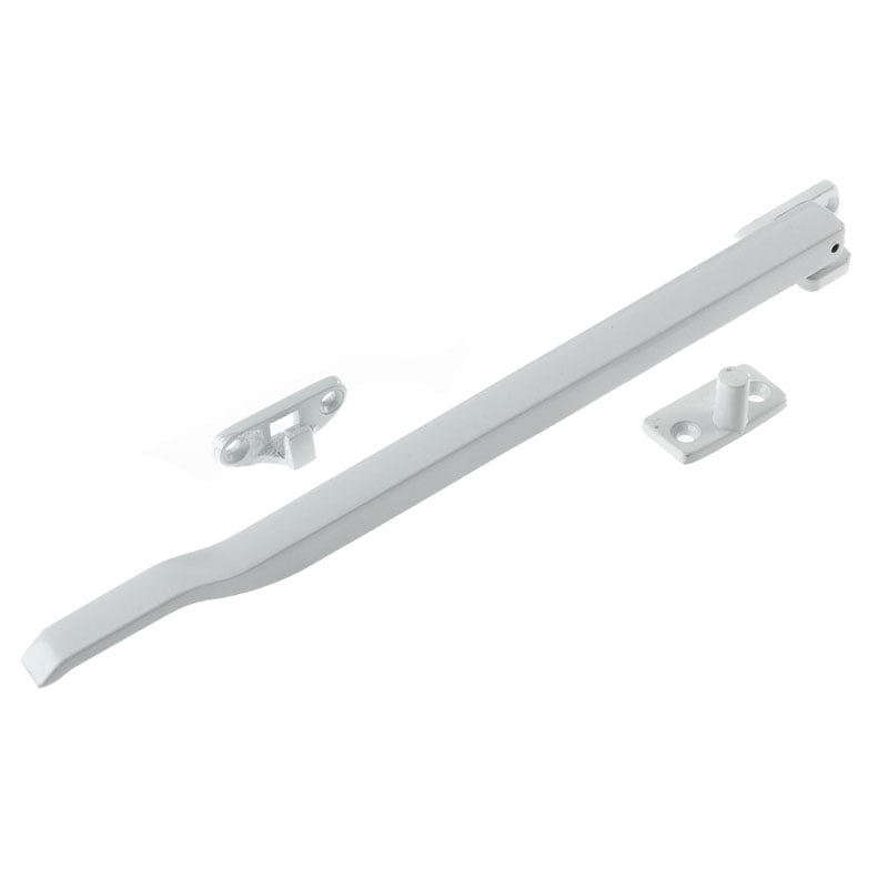 Frelan White W56 Non Locking Casement Stays, 10 Inch Replacement Window Arm,
