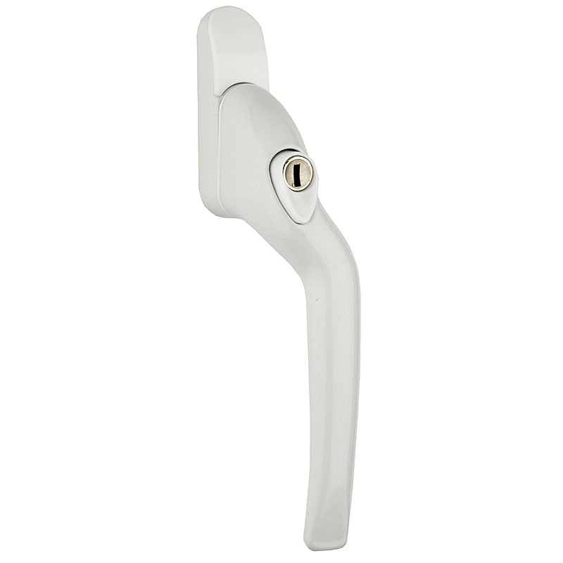 W61 uPVC Window Handles, Right Cranked, White, 55mm, Anglian