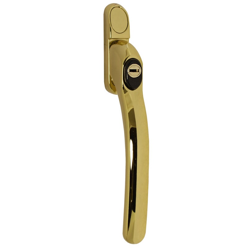 Fab & Fix W85 Locking Upvc Window Handles, Brass, 15Mm, Fab N Fix Connoisseur