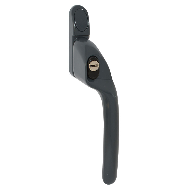 Fab & Fix Anthracite/Grey W86 Cranked Upvc Window Handles, Right, 20Mm, Connoisseur