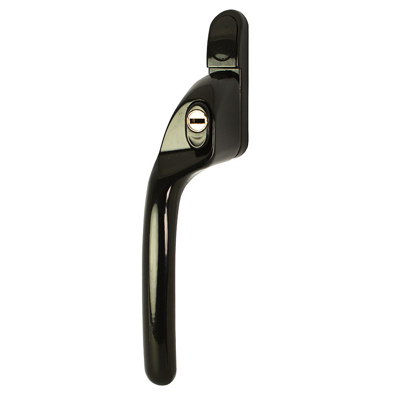 Fab & Fix Black W86 Offset Upvc Window Handles, Left, 20Mm,
